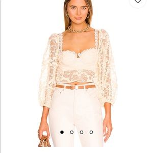 For Love & Lemons Ysabelle Crop Top